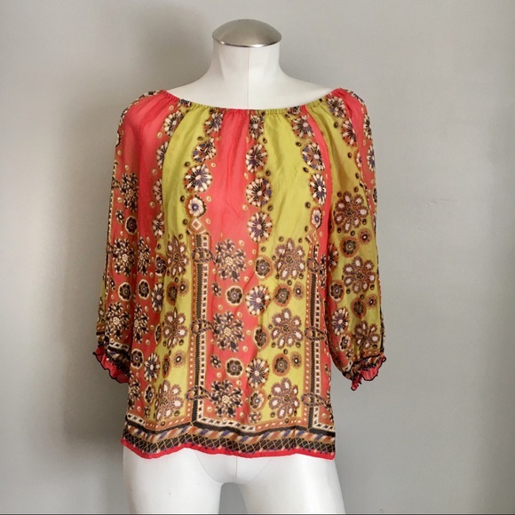 Anthropologie Tops - Anthropologie Fei Afloat Silk Blouse
